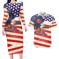 American Football Couples Matching Long Sleeve Bodycon Dress and Hawaiian Shirt Go Champion 2024 - Wonder Print Shop