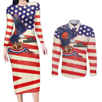 American Football Couples Matching Long Sleeve Bodycon Dress and Long Sleeve Button Shirt Go Champion 2024 - Wonder Print Shop