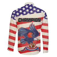 American Football Family Matching Off The Shoulder Long Sleeve Dress and Hawaiian Shirt Go Champion 2024 - Wonder Print Shop