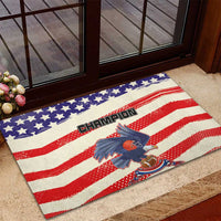 American Football Rubber Doormat Go Champion 2024 - Wonder Print Shop