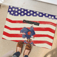 American Football Rubber Doormat Go Champion 2024 - Wonder Print Shop