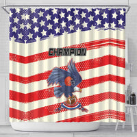 American Football Shower Curtain Go Champion 2024