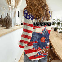 American Football Women Casual Shirt Go Champion 2024 - Wonder Print Shop