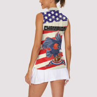 American Football Women Sleeveless Polo Shirt Go Champion 2024 - Wonder Print Shop