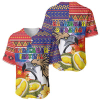 Philippines Kadayawan Baseball Jersey Filipino Eagle Durian with Polynesian and Igorots Pattern - Wonder Print Shop