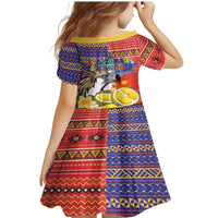 Philippines Kadayawan Family Matching Mermaid Dress and Hawaiian Shirt Filipino Eagle Durian with Polynesian and Igorots Pattern - Wonder Print Shop