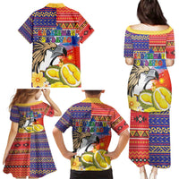 Philippines Kadayawan Family Matching Puletasi and Hawaiian Shirt Filipino Eagle Durian with Polynesian and Igorots Pattern - Wonder Print Shop