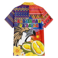Philippines Kadayawan Family Matching Summer Maxi Dress and Hawaiian Shirt Filipino Eagle Durian with Polynesian and Igorots Pattern - Wonder Print Shop