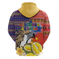 Philippines Kadayawan Hoodie Filipino Eagle Durian with Polynesian and Igorots Pattern - Wonder Print Shop