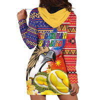 Philippines Kadayawan Hoodie Dress Filipino Eagle Durian with Polynesian and Igorots Pattern - Wonder Print Shop