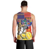Philippines Kadayawan Men Tank Top Filipino Eagle Durian with Polynesian and Igorots Pattern - Wonder Print Shop