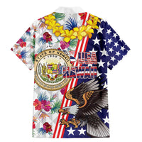 Hawaii and United States Together Family Matching Mermaid Dress and Hawaiian Shirt Seal of Hawaii and Bald Eagle - Wonder Print Shop