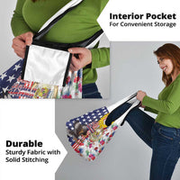 Hawaii and United States Together Grocery Bag Seal of Hawaii and Bald Eagle - Wonder Print Shop