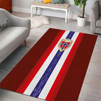 Norway Football Area Rug Norwegian Stripes-Viking Style - Wonder Print Shop