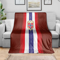 Norway Football Blanket Norwegian Stripes-Viking Style - Wonder Print Shop
