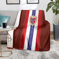 Norway Football Blanket Norwegian Stripes-Viking Style - Wonder Print Shop
