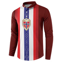Custom Norway Football Button Sweatshirt Norwegian Stripes-Viking Style - Wonder Print Shop