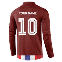 Custom Norway Football Button Sweatshirt Norwegian Stripes-Viking Style - Wonder Print Shop