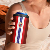Custom Norway Football 4 in 1 Can Cooler Tumbler Norwegian Stripes-Viking Style - Wonder Print Shop