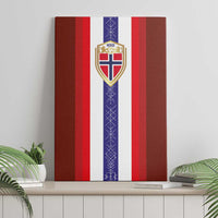 Norway Football Canvas Wall Art Norwegian Stripes-Viking Style - Wonder Print Shop