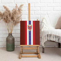 Norway Football Canvas Wall Art Norwegian Stripes-Viking Style - Wonder Print Shop