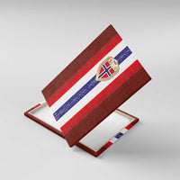 Norway Football Canvas Wall Art Norwegian Stripes-Viking Style - Wonder Print Shop