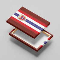 Norway Football Canvas Wall Art Norwegian Stripes-Viking Style - Wonder Print Shop