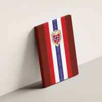 Norway Football Canvas Wall Art Norwegian Stripes-Viking Style - Wonder Print Shop