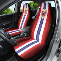 Norway Football Car Seat Cover Norwegian Stripes-Viking Style - Wonder Print Shop