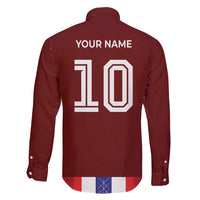 Custom Norway Football Family Matching Long Sleeve Bodycon Dress and Hawaiian Shirt Norwegian Stripes-Viking Style - Wonder Print Shop