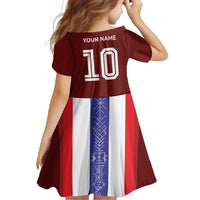 Custom Norway Football Family Matching Off Shoulder Maxi Dress and Hawaiian Shirt Norwegian Stripes-Viking Style - Wonder Print Shop