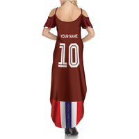 Custom Norway Football Family Matching Summer Maxi Dress and Hawaiian Shirt Norwegian Stripes-Viking Style - Wonder Print Shop