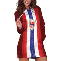 Custom Norway Football Hoodie Dress Norwegian Stripes-Viking Style - Wonder Print Shop