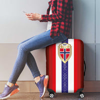 Norway Football Luggage Cover Norwegian Stripes-Viking Style - Wonder Print Shop
