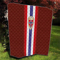 Norway Football Quilt Norwegian Stripes-Viking Style - Wonder Print Shop