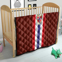 Norway Football Quilt Norwegian Stripes-Viking Style - Wonder Print Shop