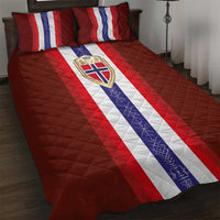 Norway Football Quilt Bed Set Norwegian Stripes-Viking Style - Wonder Print Shop
