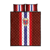 Norway Football Quilt Bed Set Norwegian Stripes-Viking Style - Wonder Print Shop