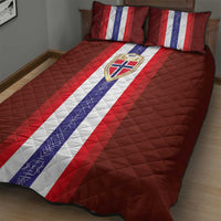 Norway Football Quilt Bed Set Norwegian Stripes-Viking Style - Wonder Print Shop