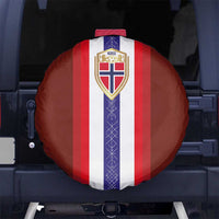 Norway Football Spare Tire Cover Norwegian Stripes-Viking Style - Wonder Print Shop