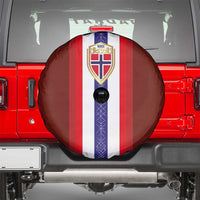 Norway Football Spare Tire Cover Norwegian Stripes-Viking Style - Wonder Print Shop