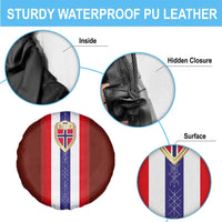 Norway Football Spare Tire Cover Norwegian Stripes-Viking Style - Wonder Print Shop