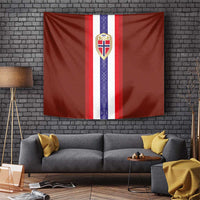 Norway Football Tapestry Norwegian Stripes-Viking Style - Wonder Print Shop