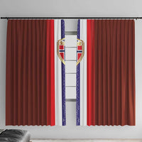 Norway Football Window Curtain Norwegian Stripes-Viking Style - Wonder Print Shop