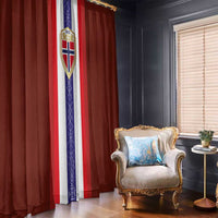 Norway Football Window Curtain Norwegian Stripes-Viking Style - Wonder Print Shop