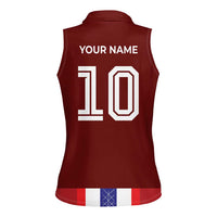 Custom Norway Football Women Sleeveless Polo Shirt Norwegian Stripes-Viking Style - Wonder Print Shop