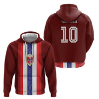 Custom Norway Football Zip Hoodie Norwegian Stripes-Viking Style - Wonder Print Shop