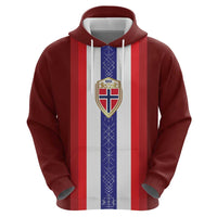 Custom Norway Football Zip Hoodie Norwegian Stripes-Viking Style - Wonder Print Shop