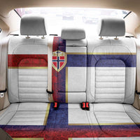 Norway Football Back Car Seat Cover Norwegian Flag Style with Rosemaling Pattern - Wonder Print Shop