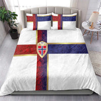 Norway Football Bedding Set Norwegian Flag Style with Rosemaling Pattern - Wonder Print Shop